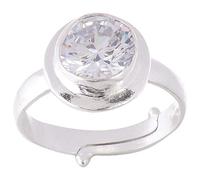 Arwacraft Bague en argent réglable certifiée 4,25 Ratti Jarkan avec pierre précieuse zircon Rashi Ratna Ashtadhatu pour homme et femme - B08K3M97MRNAMZ