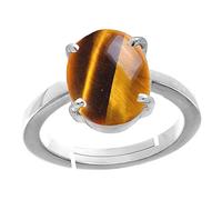 Arwacraft Bague œil de tigre 2,25 Ratti 2,00 carats en terre naturelle minée, pierre œil de tigre/œil de tigre naturel certifié œil de tigre pour homme et femme par laboratoire