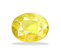 Arwacraft Citrine naturelle jaune 4 carats avec certificat de laboratoire pour Meen Rashi Ratan/Guru/Jupiter Ratan Meen Lagan Rashi Ratan-B08RCV6LMRNAMZ