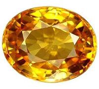 Arwacraft Gems10.25 Ratti Saphir jaune de culture de 8 carats - Pierre précieuse certifiée Pukhraj de culture testée en laboratoire - But astrologique - B0DPMLBPMRNAMZ