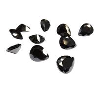 Arwacraft Hi International 3 x 5 mm à 10 x 12 mm en forme de poire de qualité AAA, oxyde de zirconium noir synthétique transparent en vrac pour la fabrication de bijoux - B0CY8C4YMRNAMZ