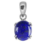 Arwacraft Laboratoire - Pendentif plaqué argent - Pierre précieuse lapis lazuli - Poids 2,50 - Certifié naturel - Pour homme et femme - Certifié B0B4114KMRNAMZ