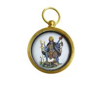 Arwacraft Maha Kali Yantra Pendentif en laiton avec verre pour homme et femme - B0DRL2HRMRNAMZ, Small, Gemme