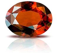 Arwacraft Pierre cylindrique naturelle gommée 3,25 Ratti / 2,70 carats et certifiée par Wtgtl Hessonite Grenat non chauffé et non traité pour homme et femme à des fins astrologiques - B09P3SJQMRNAMZ
