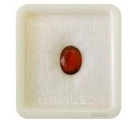 Arwacraft Pierre naturelle cylindrique gommée 9 carats et certifiée par Ggtl Hessonite Grenat non chauffé et non traité pour homme et femme à des fins astrologiques - B0BRQ7DLMRNAMZ