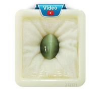 Arwacraft Pierre précieuse œil de chat 12,25 Ratti / 11,45 carats pour homme et femme - Pierre Lehsuniya certifiée à des fins astrologiques - Pierre précieuse naturelle - B0BS1CQFMRNAMZ