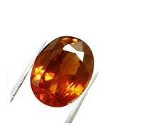Arwacraft Pierre précieuse naturelle gommée de 14 carats - Véritable terre minée - Hessonite certifiée - Pierre précieuse en vrac - B08VF8PQMRNAMZ
