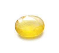 Arwacraft Saphir jaune de Ceylone non chauffé non traité Pukhraj Stone Original certifié 8.25 Ratti - 7.60 Carat Pierre précieuse naturelle pour homme et femme-B09BJQP3MRNAMZ