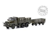 Arwico 85.005134 Camion Militaire Henschel HS 3-14 6x6 Avec Remorque Ouverte