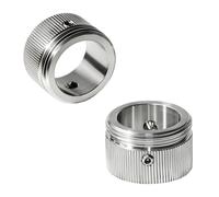 ARWIG Lot de 2 Adaptateurs de Vanne de Chauffage M30x1,5 en Acier Inoxydable, avec 2 Clés et 4 Vis, Tête de Thermostat de Radiateur avec Adaptateur RA (Rayé)