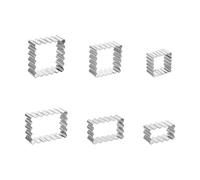 ARWIG Lot de 6 emporte-pièces rectangulaires cannelés, Tailles différentes, Bords ondulés