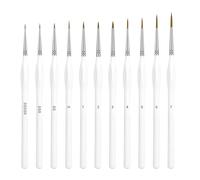 ARWIG, Set de 11 Pinceaux Modèle Miniature, Pinceaux Fins à Manche Triangulaire pour Peinture Acrylique, Aquarelle & Huile