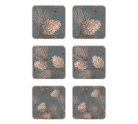 Åry Home Dessous de verre Pine Cone Lot de 6 Moss grey