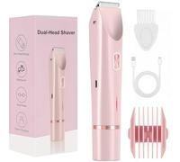ARYA LUSH Dual-Head PRO-Double tête protectrice pour un rasage doux - Parfait pour un soin quotidien confortable (Rose)