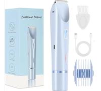 ARYA LUSH Dual-Head PRO-Double tête protectrice pour un rasage doux - Parfait pour un soin quotidien confortable (Bleu)