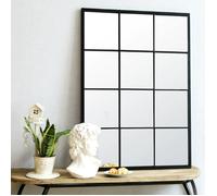 ARYA - Miroir mural rectangulaire en fer noir 120x80 cm