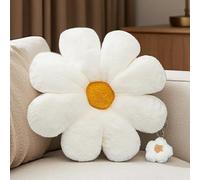 Aryan Coussin décoratif en forme de marguerite blanche pour canapé, chaise, lit, chambre à coucher