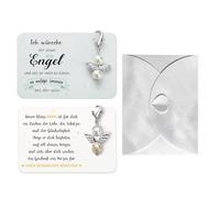 ARYIMYDP 2 Pièces Porte-CléS Guardian Angel Perle, Accompagné d'une Enveloppe et d'une carte,Votre Partenaire De Voiture,Permis De Conduire De Voiture Cadeau,est un Excellent Choix de Cadeau