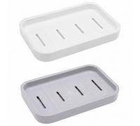 ARYIMYDP 2 Porte-Savon Égouttoir Grand - Support à Double Niveau avec 3 Côtes Surélevées, Séchage Rapide - Pour Douche, Évier, Lavabo - Résistant, Nettoyage Facile, Évite Le Ramollissement du Savon