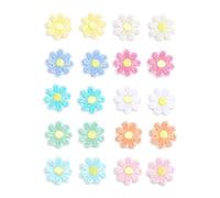 ARYIMYDP 20 patchs thermocollants marguerites colorées, écussons fleurs bohème brodés pour vêtements jean veste sac chapeau, appliques DIY réparation décoration textile pour décoration maison voyage q