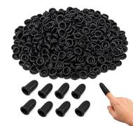 ARYIMYDP 200 Doigtiers Latex Noirs Jetables, Protection Doigt Antidérapante Imperméable, Taille Moyenne Pour Industrie Bricolage Soins, Usage Quotidien
