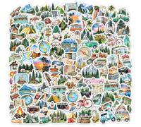 ARYIMYDP 206 Pièces Autocollants de Voyage, Stickers Scrapbooking, Sticker de Journalisation, pour Album Photo, Bouteille d'Eau, Coque Téléphone, Ordinateur Portable, Valise, Carnet