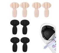 ARYIMYDP 4 Paires Coussinets de Talon, Auto-Adhésif Protege Talon Chaussure,Coussinets Inserts de Talons Antidérapant Inserts Pour Femme et Homme(Noir Et Chai)