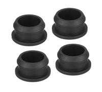 ARYIMYDP 4pcs Bouchon Silicone Noir pour Cache Trou, Obturateur Souple et Résistant à La Chaleur, pour Gaine Electrique, Évacuation Climatiseur, Lavabo, Bouteille, 21mm