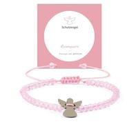 ARYIMYDP Cadeau Bapteme Fille,Bracelet Ange Gardien en Cristal avec Cordon Tressé Réglable, idéal comme Cadeau pour une Communion,une Confirmation ou une Cérémonie,pour Femmes