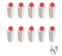 ARYIMYDP Lot de 10 pièces de rechange pour allume-feu, briquets universels en coton avec noyau en coton, silex, mèche, allumage, réparation, Parfait comme pierre à briquet