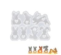 ARYIMYDP Moule en silicone en forme de lapin de Pâques 3D, idéal pour la création de figurines en plâtre ; parfait pour les décorations de Pâques, les loisirs créatifs et les créations printanières.