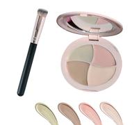 ARYIMYDP Palette de Correcteurs Full Cover, 4 Couleurs en 1, Correcteur Contour avec Pinceau, Corrige Marques Rouges, Cernes et Adoucit Ridules, Souligne Contours, Waterproof et Longue Tenue