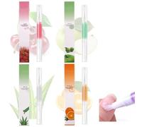 ARYIMYDP Set de 4 Stylos Huile Cuticules & Soin Ongles, 60g | Extraits Aloe Vera, Orange, Pomme, Cerise. Hydratation intensive & Réparation pour cuticules sèches et ongles cassants. Ongles