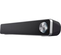 Arys Enceinte Pc, 12 Watt, Barre De Son Pc, Alimentation Usb, Jack 3,5 Mm, Haut Parleur Pour Ordinateur Portable, Tablette, Et Tv - Noir