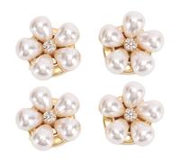 Arythia 4 Cache-boutons Perle, Boutons Amovibles pour Chemise Élégants, Accessoires de Couture Perles Décoratifs, Cache Bouton Pression pour Vêtements et Blouses