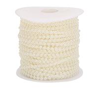 Arythia 50 m Guirlande De Perles, 4 mm Fil De Perles Artificiel Pour Décoration, Ruban De Chaîne En ABS Pour Mariage, Loisir Créatif, Emballage Cadeau