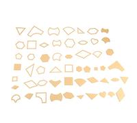 Arythia 54 Pièces Gabarit Acrylique Cuir, Modèle Transparent Outils Maroquinerie, Patron Cuir Pochoir Patchwork Durable, Kit Gabarit Couture pour Découpe Craft