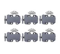 Arythia 6 Sets Loqueteau à Pression, Fermeture Push To Open pour Meuble, Système d'Ouverture par Pression pour Porte de Placard, Loquet à Ressort sans Poignée (Grey)