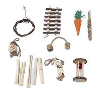Arythia Jouets à Mâcher Hamster, Bois à Ronger Naturel pour Soin Dentaire, Accessoires Rongeurs Durable pour Lapin, Petit Animal, Cochon d'Inde