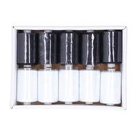 Arythia Lot de 10 bobines de fil polyester noir et blanc pour machine à coudre, haute résistance, cousu à la main, idéal pour réparations domestiques
