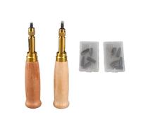 Arythia Lot De 2 Perforateur Vis Cuir, 12 Tailles Interchangeables Emporte-Pièce Cuir, Outils Maroquinerie Traitement Thermique, Kit Silencieux DIY
