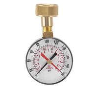 Arythia Manomètre Pression Eau 0-14 bar, Indicateur de Pression pour Tuyau avec Filetage 3/4 Pouce, Testeur Robuste en Alliage d'Aluminium pour Maison, Piscine