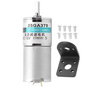 Arythia Moteur à Engrenages XD25GA370 12V, Moteur DC 12V Couple Élevé, Engrenages Entièrement Métalliques, Bobine en Cuivre Pur, Protection Contre les Surintensités 3A (20 tr/min/min)