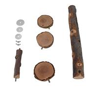 Arythia Plateforme en Bois pour Hamster, Perchoir Naturel en Bois de Pommier, Accessoire de Cage pour Rongeur, Jeu de Saut Durable pour Petit Animal