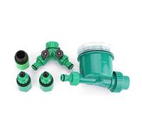 Arythia Programmateur Arrosage Automatique 5 Pièces, Minuteur Eau Jardin avec Écran LCD, Système Irrigation Jardin pour Robinet Extérieur, 16 Programmes et Raccord Y