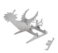 Arythia Support Poulet Bière, Rôtissoire à Poulet en INOX avec Base Stable, Grille de Cuisson Verticale pour Barbecue, Kit Accessoire Barbecue pour Four et Grill