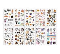 ARYU 10 Autocollants Tatouages FantôMes Blancs Cartoon Pour Halloween Pour Les éVéNements Festifs (éDition Def)