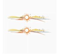 ARYU 2 PièCes Poignet Lavable Peint Soleil Lettres FrançAises Petite FraîChe Petite Image Couleur Autocollants De Tatouage Autocollants De Tatouage RéAlistes 9 * 5 Cm