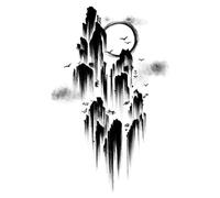 ARYU 3 Herbe Fleur Bras Jus Tatouage Autocollants DéGradé Non RéFléChissant Semi-Permanent MâLe Fleur Bras Femme ImperméAble Tatouage Autocollants