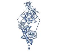 ARYU 3 PièCes Bras De DéCalcomanie De Tatouage De Lotus à Base De Plantes Fleur Unie Bras FéMinin ImperméAble Grande Image Semi-Permanent Durable Et Ne Peut Pas êTre Lavé